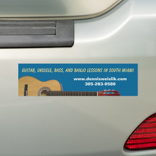 Guitarles Bumpersticker (Op auto)