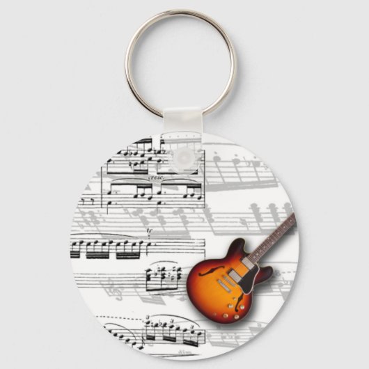 Guitarra e partitura sleutelhanger (Voorkant)