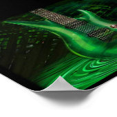 Guitarra verde poster (Hoek)