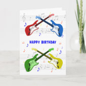 Guitars Birthday Card Kaart (Voorkant)