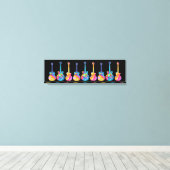 GUITARS BREED Stretched CANVAS ART PRINT (Insitu (Houten vloer))
