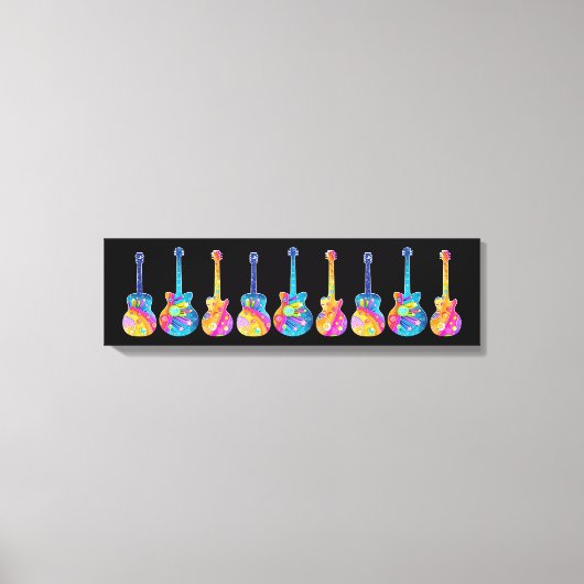 GUITARS BREED Stretched CANVAS ART PRINT (Voorkant)