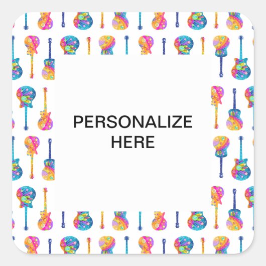 GUITARS STICKER personnalisable (Devant)