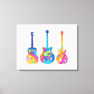 GUITARS Stretted CANVAS ART PRINTS