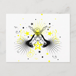 Guitvormig ontwerp briefkaart