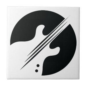 Guitvormig ontwerp tegeltje