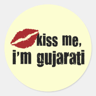 Gujrati Kiss Ronde Sticker