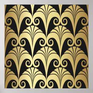 Gulden glans. Goud deco geomet Poster