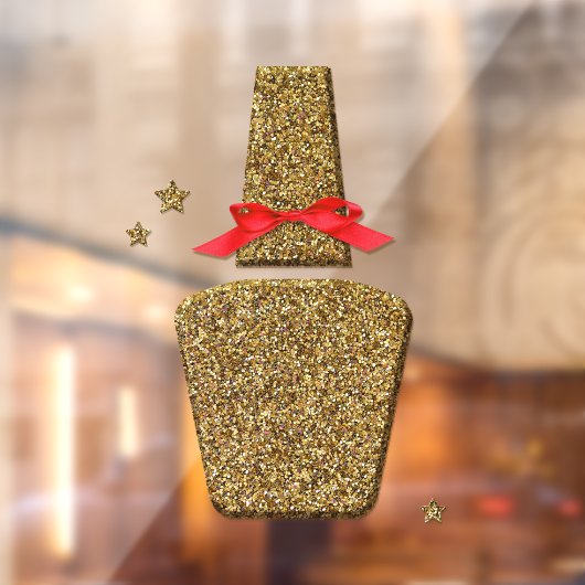 Gulden glitter NAIL salon sticker window clans (Vel 2)