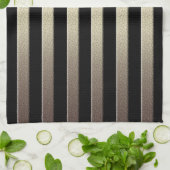 Gulden glittergradiëntstrips met striping, blz. theedoek (Gevouwen)