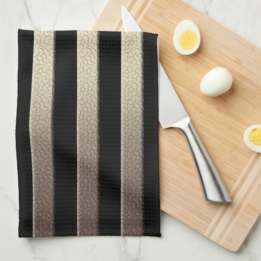 Gulden glittergradiëntstrips met striping, blz. theedoek (Quarter Fold)