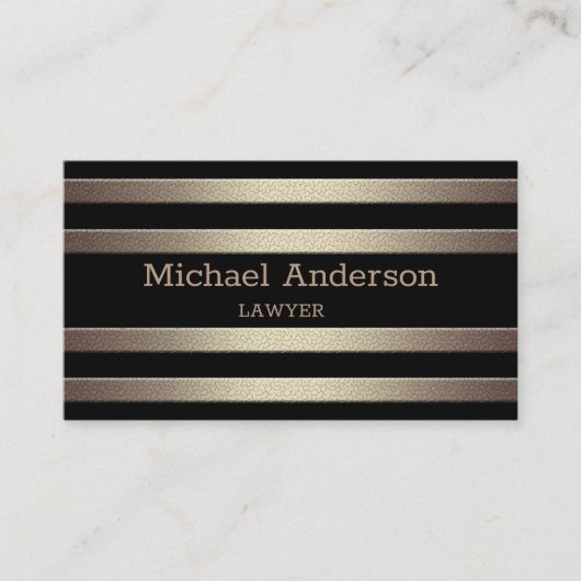 Gulden glittergradiëntstrips met striping, blz. visitekaartje (Voorkant)