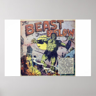 Gulden horrorstrips, enge retro poster
