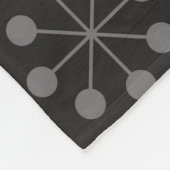 Gulden kronen op zwart behangselpapier, naadloos p fleece deken (Hoek)