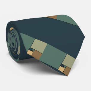 Gulden verhouding vierkantjes (neutraal) stropdas