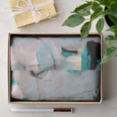 Gulf Breeze Abstract Blauwgroen, Gold, wit Tissuepapier (Geschenk)