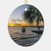 Gulf Breeze Florida Sunset Circle Ornement (Gauche)