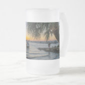 Gulf Breeze Floride Sunset Frosted Beer Mug (Devant droit)