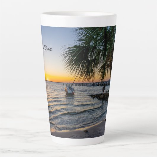 Gulf Breeze Floride Sunset Latte Mug (Devant)