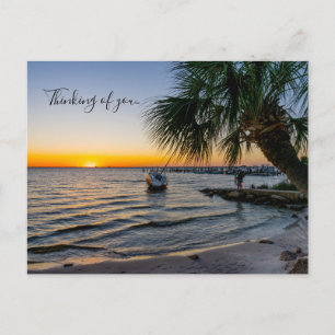 Gulf Breeze Floride Sunset Pensée De U Carte Posta