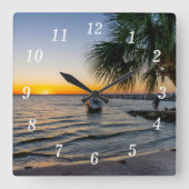 Gulf Breeze Floride Sunset Wall Horloge (Recto)