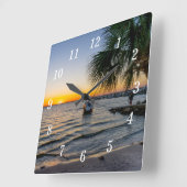 Gulf Breeze Floride Sunset Wall Horloge (Angle)
