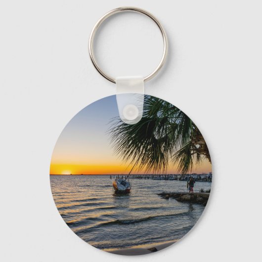 Gulf Breeze Sunset Sleutelhanger (Achterkant)