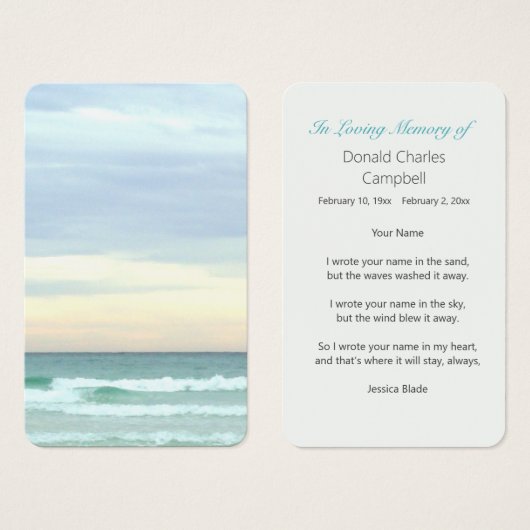 Gulf Coast Peaceful Shores Sunset Visitekaartje (Voorkant /achterkant)