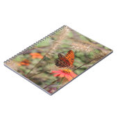 Gulf Fritillary on Zinnia Notitieboek (Linkerzijde)