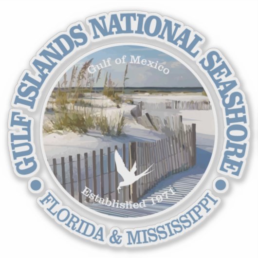 Gulf Islands National Seashore Sticker (Voorkant)