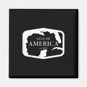 Gulf Retro of America EST 2025 Amerikaanse Mannen  Magneet