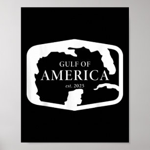 Gulf Retro of America EST 2025 Amerikaanse Mannen Poster