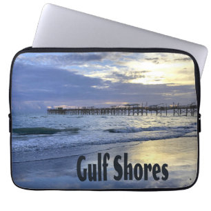 Gulf Shores Alabama Beach Sunrise Pier Laptop Sleeve