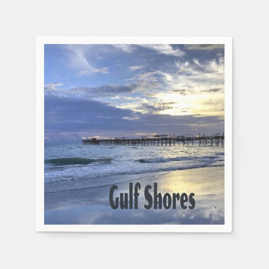 Gulf Shores Alabama Beach Sunrise Pier Servet (Voorkant)