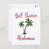Gulf Shores Alabama Briefkaart (Voorkant / Achterkant)