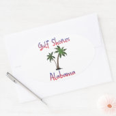 Gulf Shores Alabama Ovale Sticker (Envelop)