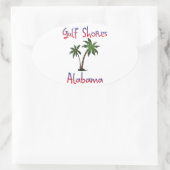Gulf Shores Alabama Ovale Sticker (Tas)