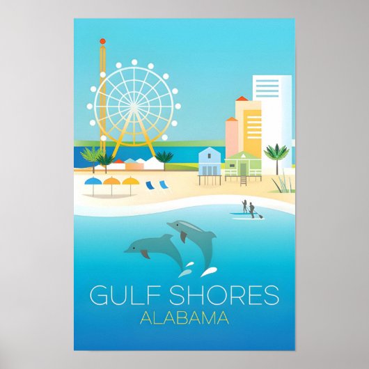 Gulf Shores, Alabama Print (Voorkant)