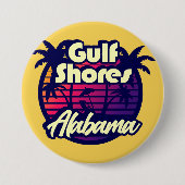Gulf Shores Alabama Ronde Button 7,6 Cm (Voorkant)