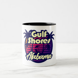 Gulf Shores Alabama Tweekleurige Koffiemok