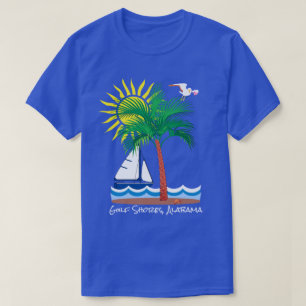 Gulf Shores Alabama Zeilboot en zonnetje T-shirt