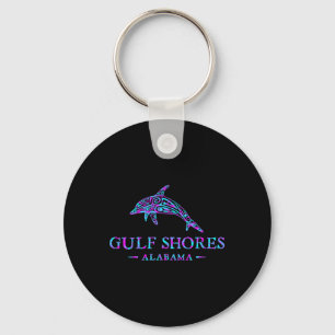 Gulf Shores Alabyma Retro Dolfijn Jongens Meisjes Sleutelhanger