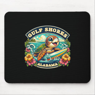 Gulf Shores Alabyma Schattige Zee Turtle Surfing Muismat