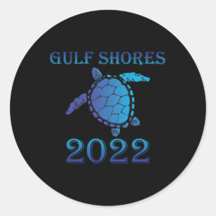 Gulf Shores Alabyma Spring Break 2025 Zee Turtle S Ronde Sticker