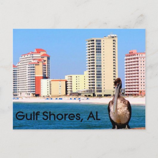 GULF SHORES Pelican Pier Briefkaart (Voorkant)