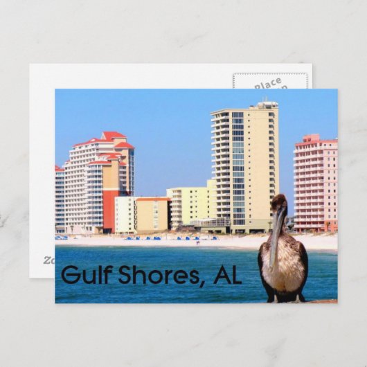 GULF SHORES Pier Carte postale (Devant / Derrière)