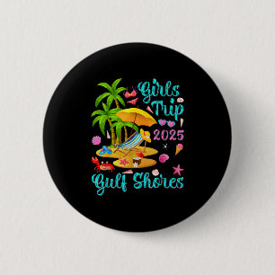 Gulf Shores Strand Alabama Zomer Vakantie Meisjes  Ronde Button 5,7 Cm