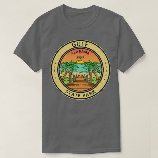 Gulf State Park Alabama Circle Badge TShirt (Design devant)