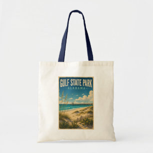 Gulf State Park Alabama Illustratie Reis Kunst Tote Bag