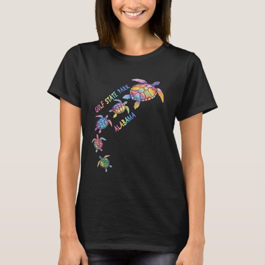 Gulf State Park Alabama Zee Schildpad Lover Beach T-shirt (Voorkant)